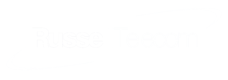 Russell Telecom Logo (White)