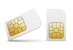 Two SIM Only cards on a white background.